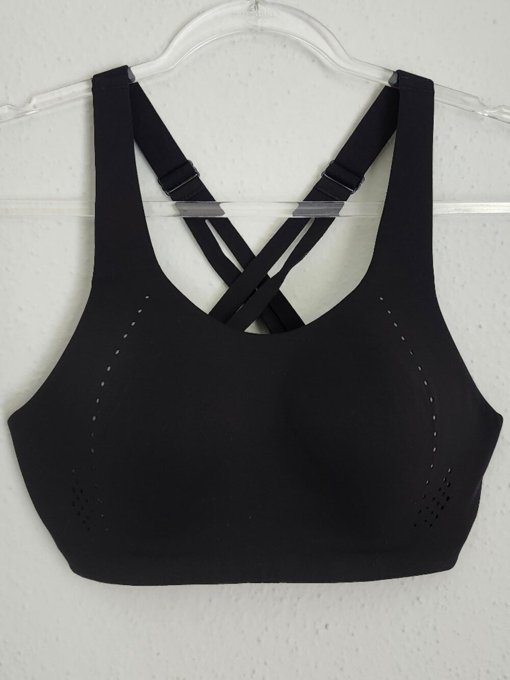 LULULEMON AirSupport Bra Ultralu Fabric Black/Asphalt Grey Running Gym 34C